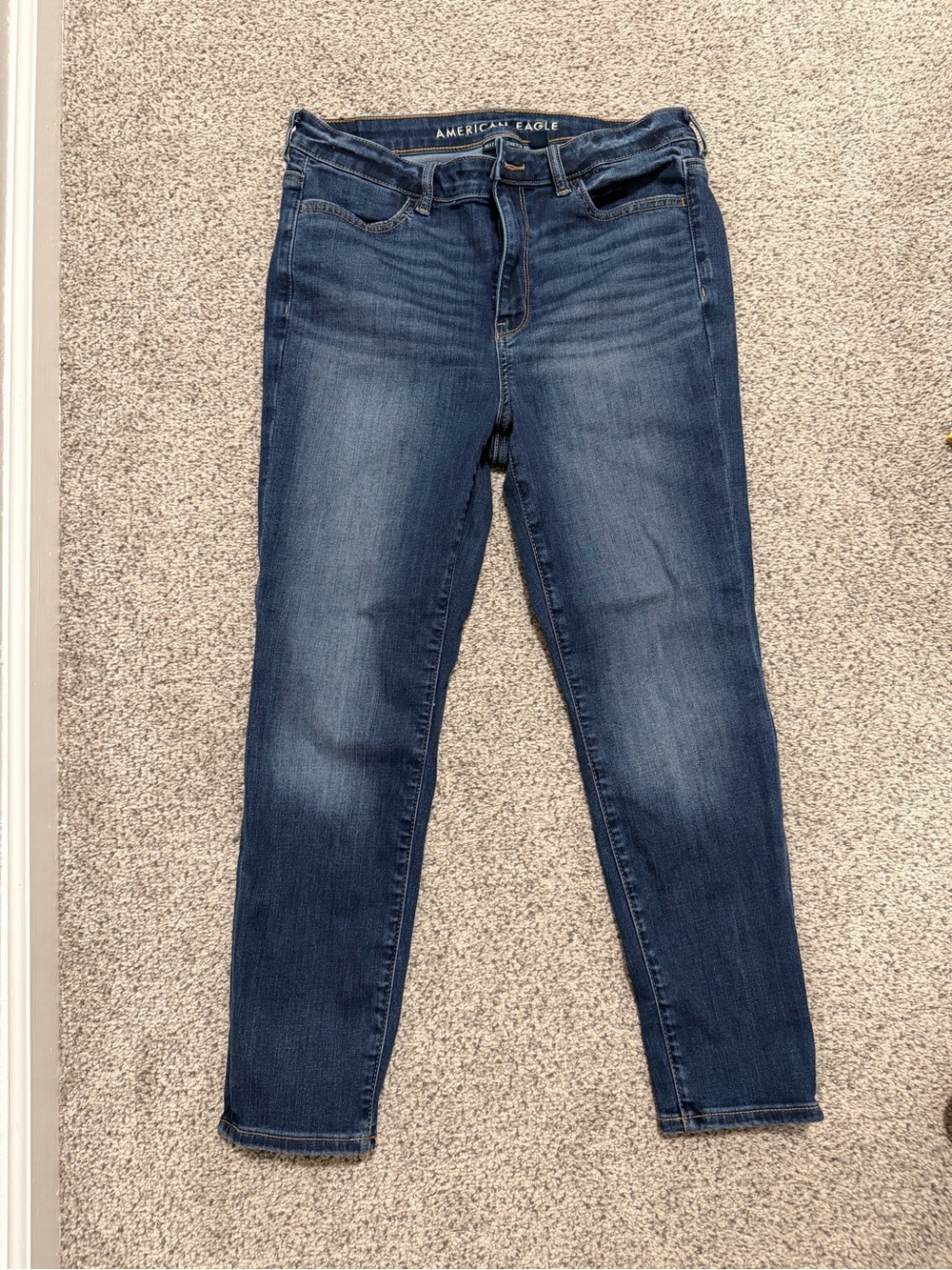 American Eagle Outfitters Women's Medium/Dark Blue Skinny Jeans